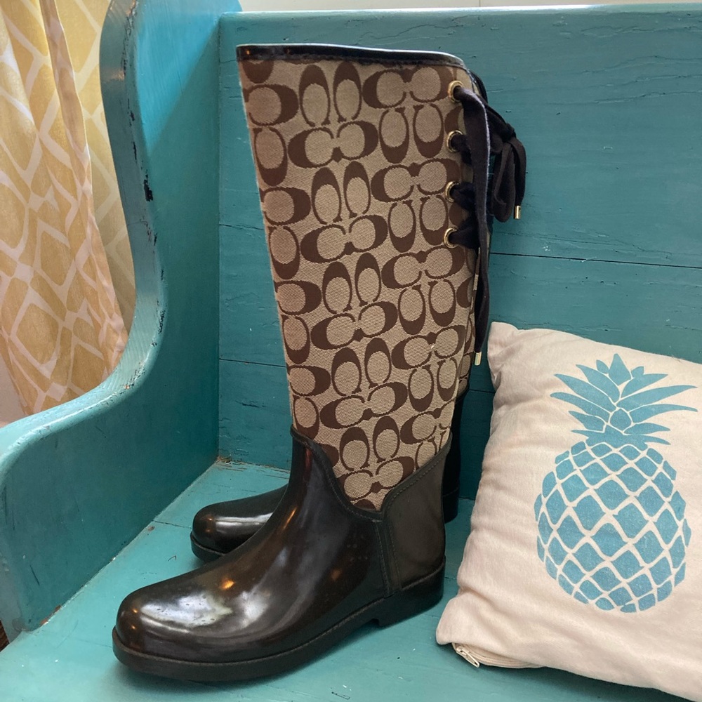Coach rain boots